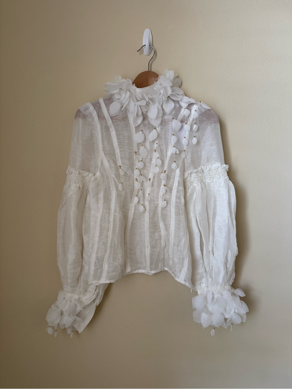 Zimmermann New Botanica Wattle Blouse Top Natural Size 3 - Picture 2 of 7